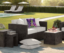 Load image into Gallery viewer, Schnauzer King of Mardi Gras Throw Pillow