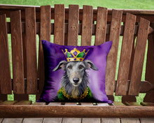 Load image into Gallery viewer, Scottish Deerhound King of Mardi Gras Throw Pillow - 14x14 Decorative Pillow – Art for Your Home &amp; Patio
