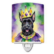 Load image into Gallery viewer, Scottish Terrier King of Mardi Gras Ceramic Night Light