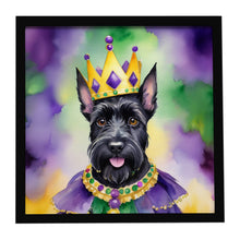 Load image into Gallery viewer, Scottish Terrier King of Mardi Gras Framed Metal Print