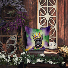 Load image into Gallery viewer, Scottish Terrier King of Mardi Gras Throw Pillow