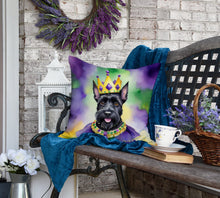 Load image into Gallery viewer, Scottish Terrier King of Mardi Gras Throw Pillow