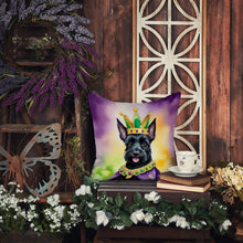 Load image into Gallery viewer, Scottish Terrier King of Mardi Gras Throw Pillow