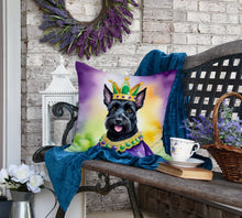 Load image into Gallery viewer, Scottish Terrier King of Mardi Gras Throw Pillow