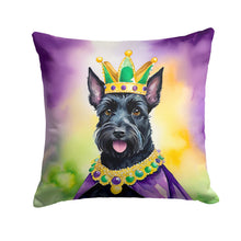 Load image into Gallery viewer, Scottish Terrier King of Mardi Gras Throw Pillow
