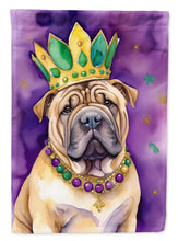 Load image into Gallery viewer, Shar Pei King of Mardi Gras House Flag