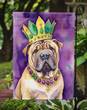 Load image into Gallery viewer, Shar Pei King of Mardi Gras Garden Flag - Vibrant Dog-Themed Yard Decor by Caroline's Treasures
