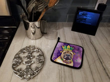 Load image into Gallery viewer, Shar Pei King of Mardi Gras Pot Holders - Set of 2 Decorative Kitchen Helpers | Made in the USA
