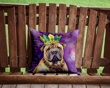 Load image into Gallery viewer, Shar Pei King of Mardi Gras Throw Pillow - 14x14 Decorative Pillow – Art for Your Home &amp; Patio