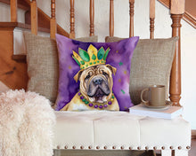 Load image into Gallery viewer, Shar Pei King of Mardi Gras Throw Pillow - 14x14 Decorative Pillow – Art for Your Home &amp; Patio