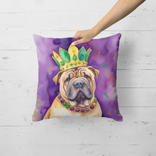 Load image into Gallery viewer, Shar Pei King of Mardi Gras Throw Pillow