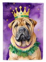 Load image into Gallery viewer, Shar Pei King of Mardi Gras House Flag