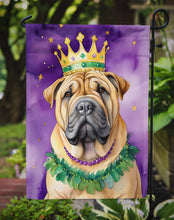 Load image into Gallery viewer, Shar Pei King of Mardi Gras Garden Flag - Vibrant Dog-Themed Yard Decor by Caroline's Treasures