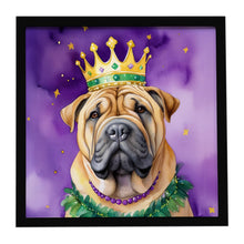 Load image into Gallery viewer, Shar Pei King of Mardi Gras Framed Metal Print