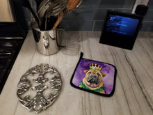 Load image into Gallery viewer, Shar Pei King of Mardi Gras Pot Holders - Set of 2 Decorative Kitchen Helpers | Made in the USA