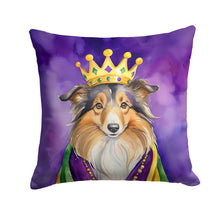 Load image into Gallery viewer, Sheltie King of Mardi Gras Throw Pillow