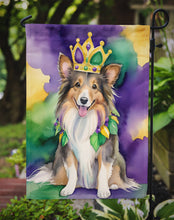 Load image into Gallery viewer, Sheltie King of Mardi Gras Garden Flag - Vibrant Dog-Themed Yard Decor by Caroline's Treasures