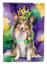 Load image into Gallery viewer, Sheltie King of Mardi Gras Garden Flag - Vibrant Dog-Themed Yard Decor by Caroline's Treasures
