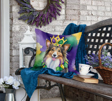 Load image into Gallery viewer, Sheltie King of Mardi Gras Throw Pillow
