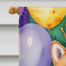 Load image into Gallery viewer, Shiba Inu King of Mardi Gras House Flag