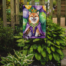 Load image into Gallery viewer, Shiba Inu King of Mardi Gras Garden Flag - Vibrant Dog-Themed Yard Decor by Caroline's Treasures