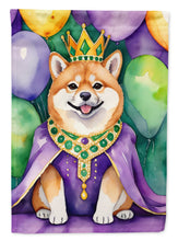 Load image into Gallery viewer, Shiba Inu King of Mardi Gras Garden Flag - Vibrant Dog-Themed Yard Decor by Caroline's Treasures