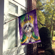 Load image into Gallery viewer, Shih Tzu King of Mardi Gras House Flag