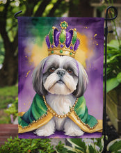 Load image into Gallery viewer, Shih Tzu King of Mardi Gras Garden Flag - Vibrant Dog-Themed Yard Decor by Caroline's Treasures