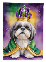 Load image into Gallery viewer, Shih Tzu King of Mardi Gras Garden Flag - Vibrant Dog-Themed Yard Decor by Caroline's Treasures