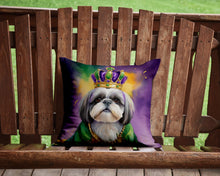 Load image into Gallery viewer, Shih Tzu King of Mardi Gras Throw Pillow - 14x14 Decorative Pillow – Art for Your Home &amp; Patio