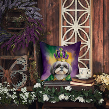 Load image into Gallery viewer, Shih Tzu King of Mardi Gras Throw Pillow - 14x14 Decorative Pillow – Art for Your Home &amp; Patio