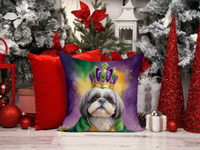 Load image into Gallery viewer, Shih Tzu King of Mardi Gras Throw Pillow - 14x14 Decorative Pillow – Art for Your Home &amp; Patio