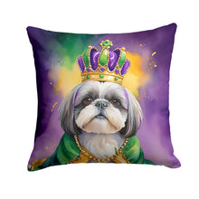 Load image into Gallery viewer, Shih Tzu King of Mardi Gras Throw Pillow - 14x14 Decorative Pillow – Art for Your Home &amp; Patio