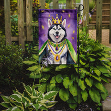 Load image into Gallery viewer, Siberian Husky King of Mardi Gras Garden Flag - Vibrant Dog-Themed Yard Decor by Caroline's Treasures