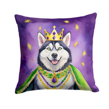 Load image into Gallery viewer, Siberian Husky King of Mardi Gras Throw Pillow