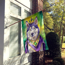 Load image into Gallery viewer, Siberian Husky King of Mardi Gras House Flag