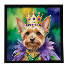 Load image into Gallery viewer, Silky Terrier King of Mardi Gras Framed Metal Print