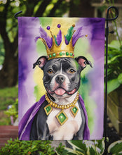 Load image into Gallery viewer, Staffordshire Bull Terrier King of Mardi Gras Garden Flag - Vibrant Dog-Themed Yard Decor by Caroline's Treasures