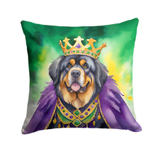 Load image into Gallery viewer, Tibetan Mastiff King of Mardi Gras Throw Pillow - 14x14 Decorative Pillow – Art for Your Home &amp; Patio