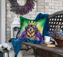 Load image into Gallery viewer, Tibetan Mastiff King of Mardi Gras Throw Pillow