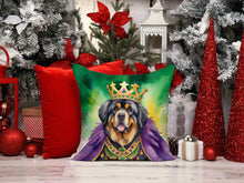 Load image into Gallery viewer, Tibetan Mastiff King of Mardi Gras Throw Pillow