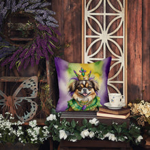 Load image into Gallery viewer, Tibetan Spaniel King of Mardi Gras Throw Pillow