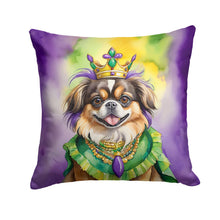 Load image into Gallery viewer, Tibetan Spaniel King of Mardi Gras Throw Pillow