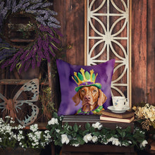 Load image into Gallery viewer, Vizsla King of Mardi Gras Throw Pillow
