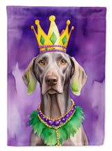 Load image into Gallery viewer, Weimaraner King of Mardi Gras House Flag