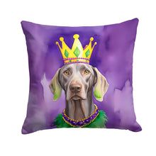 Load image into Gallery viewer, Weimaraner King of Mardi Gras Throw Pillow