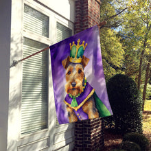 Load image into Gallery viewer, Welsh Terrier King of Mardi Gras House Flag