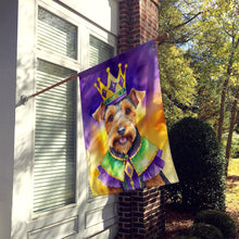 Load image into Gallery viewer, Welsh Terrier King of Mardi Gras House Flag