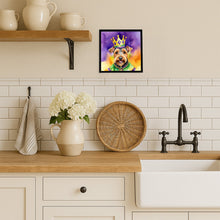 Load image into Gallery viewer, Welsh Terrier King of Mardi Gras Framed Metal Print