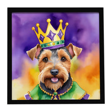 Load image into Gallery viewer, Welsh Terrier King of Mardi Gras Framed Metal Print